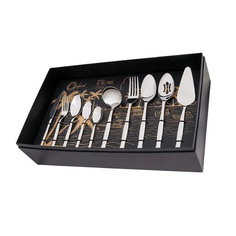 Faqueiro em Aco Inox Premium 65 Pecas Noronha Oxford