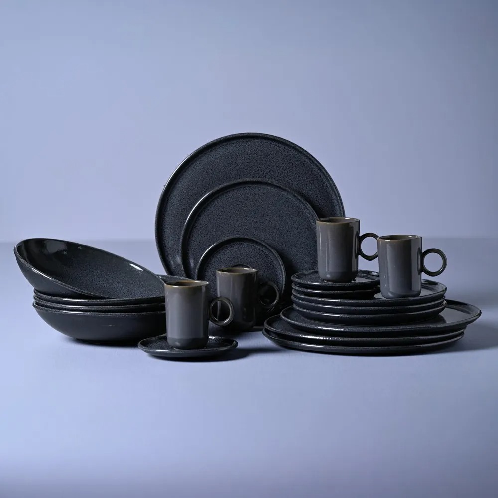 Aparelho De Jantar 30 Pecas Basic Dove Porto Brasil Ceramica Stoneware